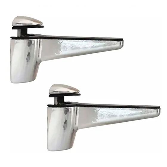 2 Suporte Fenix para Prateleira de Vidro ou Madeira Menor preço em 2 Suporte Fenix para Prateleira de Vidro ou Madeira