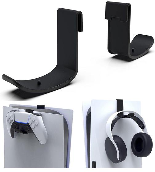 Imagem de 2 Suporte Para Controle e Fone de Ouvido de PlayStation 5 Headset Headphone Preto