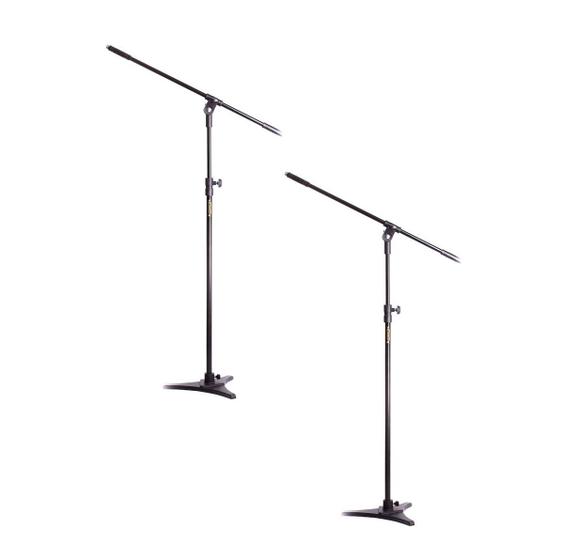 Imagem de 2 suportes de microfone pedestal com pés de ferro torelli hpm58