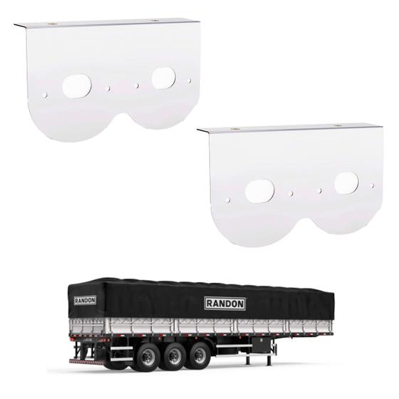 Imagem de 2 Suportes Lanterna 2 Marias Randon 65mm Inox