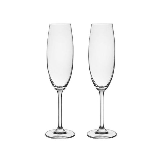 Imagem de 2 Taças De Cristal Champagne 220 Ml Linha Gastro Bohemia