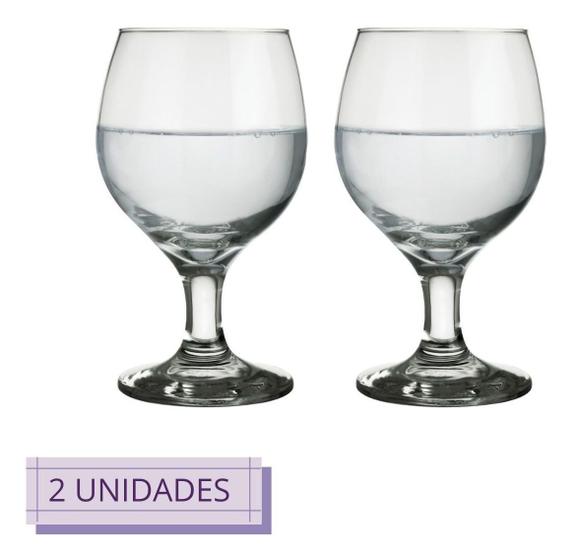 Imagem de 2 Taças p Agua Vinho 320ml Gallant Vidro Transparente Luxo