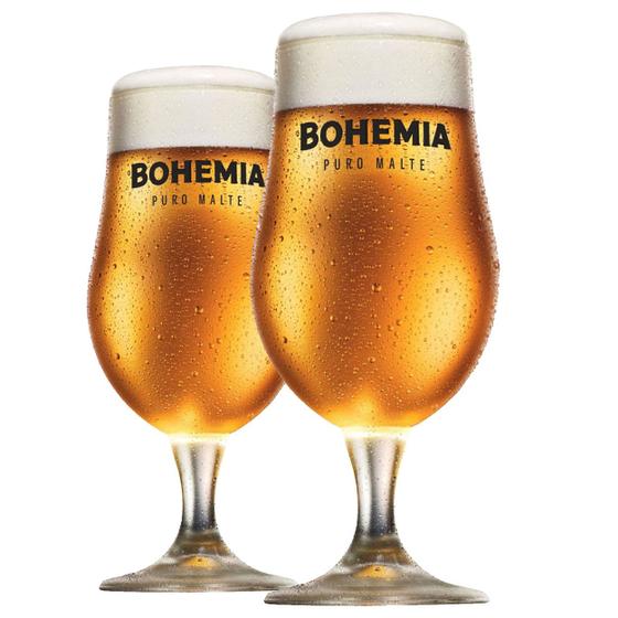 Imagem de 2 Taças Para Chopp e Cerveja Bohemia Pilsen - 380ml - Produto Ambev Oficial