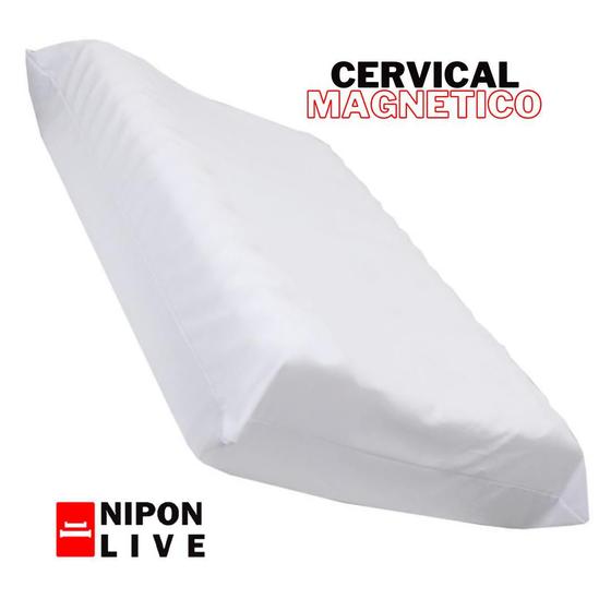 Imagem de 2 Travesseiro Cervical Pillow Magnetico Ortopedico Anti Ronco