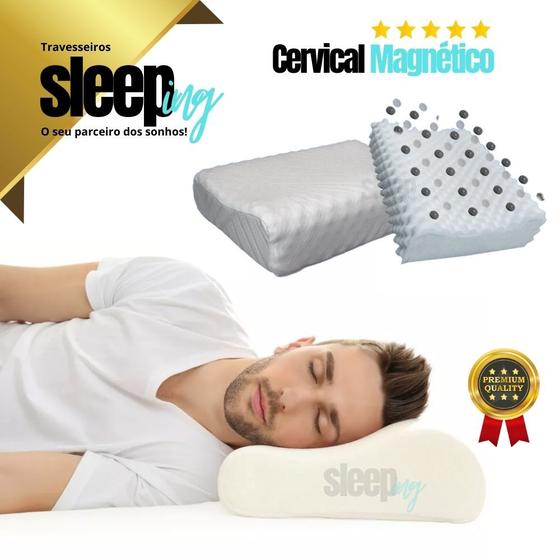 Imagem de 2 Travesseiro Cervical Pillow Magnetico Ortopedico Original