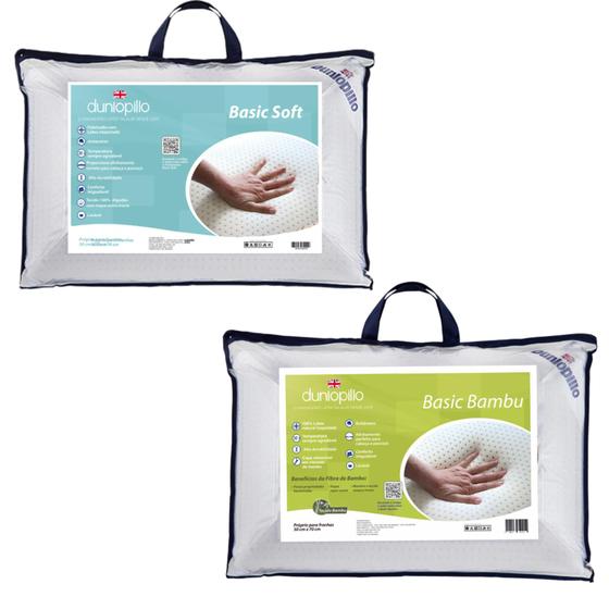 Imagem de 2 Travesseiros Dunlopillo - Basic Bambu e Basic Soft