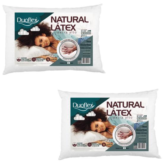 Imagem de 2 Travesseiros Látex Natural - Com Capa de Zíper