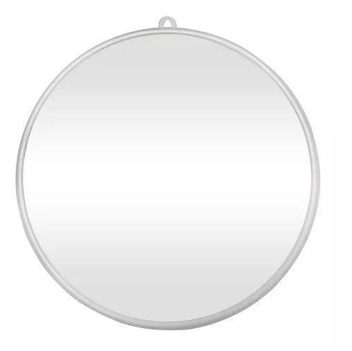 Imagem de 2 Un Espelho Redondo Médio Branco Plástico Decoração 24X24Cm
