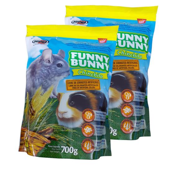 Imagem de 2 Un Ração FUNNY BUNNY Chinchila e Pequenos Roedores 700g