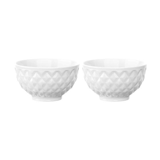 Imagem de 2 UN Tigela Bowl Porcelana Branco Caldo Sopa Açai 350ml