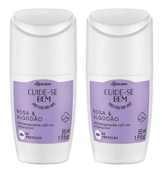 Imagem de 2 Uni Desodorante Roll-on Cuide-se Bem Rosa & Algodão 55ml - O Boticário