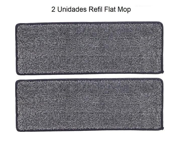 Imagem de 2 Unid. Refil Rodo Flat Mop Almofada Microfibra Esfregão
