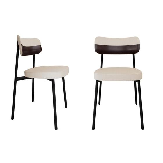 Imagem de 2 Unidades Cadeira Alloa fixa C/4 Pés 50 X 44,7 X 83,8 cm
