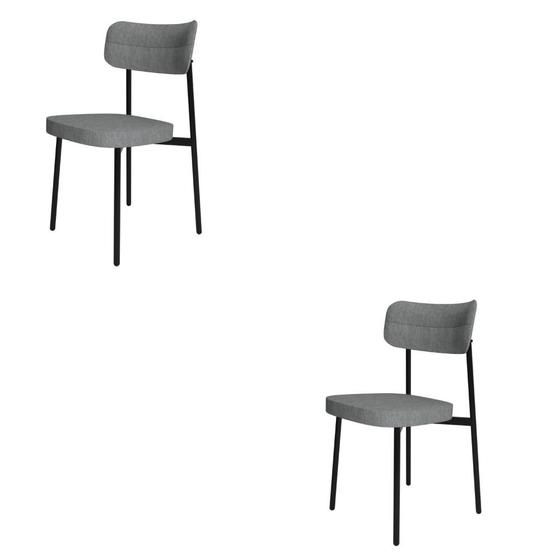 Imagem de 2 Unidades Cadeira Alloa fixa C/4 Pés 50 X 44,7 X 83,8 cm