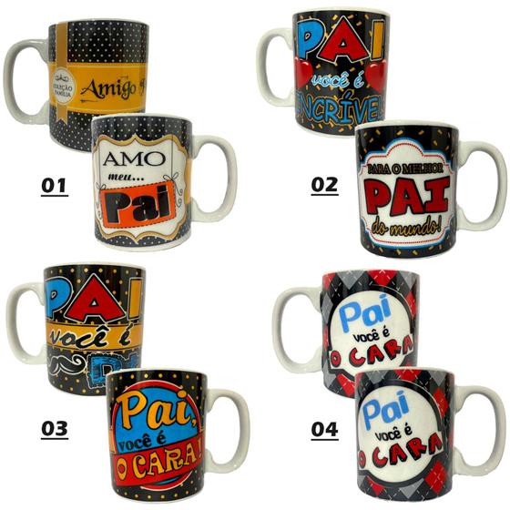 Imagem de 2 unidades Caneca xicara Dia Dos Pais 300ml  Atacado Presente