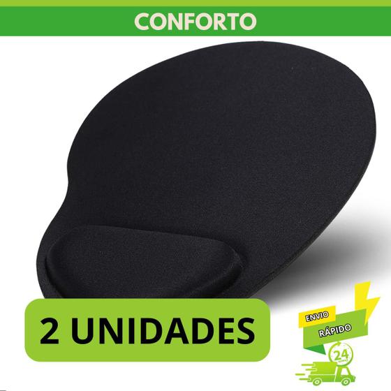 Imagem de 2 Unidades Mouse Pad Sortido Ergonômico Com Apoio de Pulso para escritório