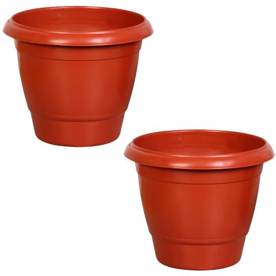 2 Vaso Plástico Redondo 44 Litros Para Flores E Plantas Plasnew Branco Preto Marrom Menor preço em 2 Vaso Plástico Redondo 44 Litros Para Flores E Plantas Plasnew Branco Preto Marrom