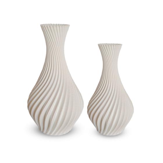 Imagem de 2 Vasos Decorativos Sala - Jarros Espirais