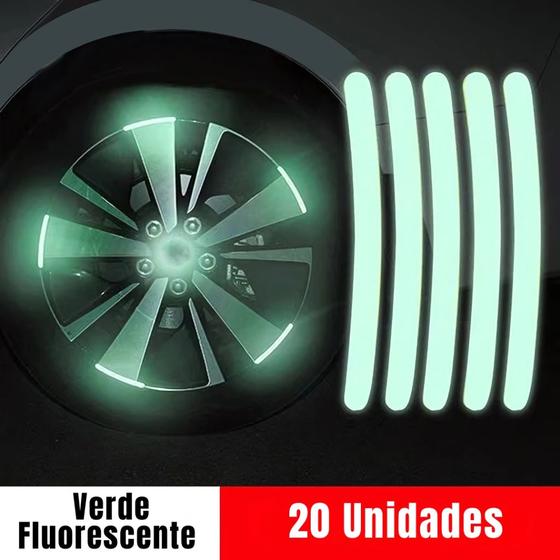 Imagem de 20 Adesivo Refletivo para Roda do Carro, Motocicleta e Bicicleta - Adesivo Para Carro - Adesivos