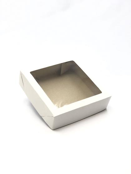 Imagem de 20 Caixas de Papel Kraft Com Visor Para Presente  (15x15x4cm)