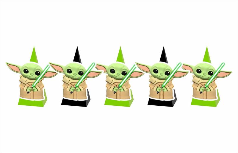 Imagem de 20 Caixinhas CONE para doces Yoda Baby