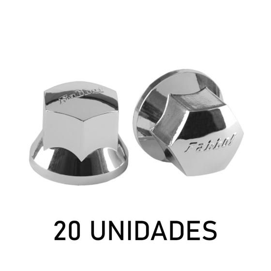 Imagem de 20 Capa Plástica Cromada para Porca de Roda 30mm - Baixa