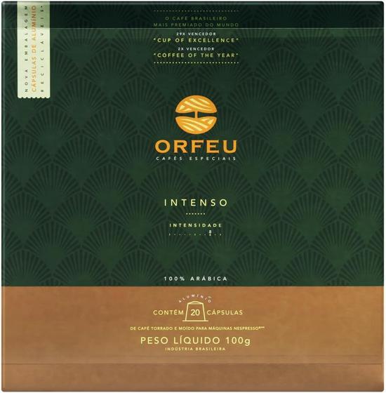 Imagem de 20 Cápsulas De Café Orfeu Intenso Nespresso Original  pack c/ 20 und