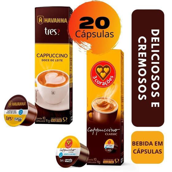Imagem de 20 Capsulas Tres Corações Cappuccino Classic + Doce De Leite