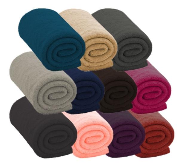 Imagem de 20 Cobertores Manta Casal Fleece Microfibra Anti Alérgica Atacado Doação