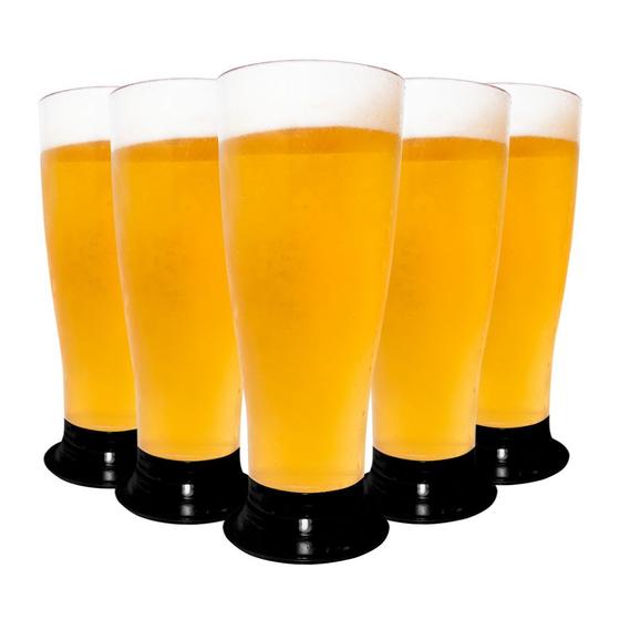 Imagem de 20 Copos Tulipa De Acrílico Base Colorida 350 Ml