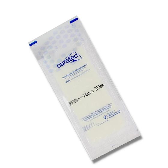 Imagem de 20 Curativo P/ Queimadura/Lesão/Machucado Com Emulsão De Petrolatum 7,6x20,3cm (Env. 3 unid.)