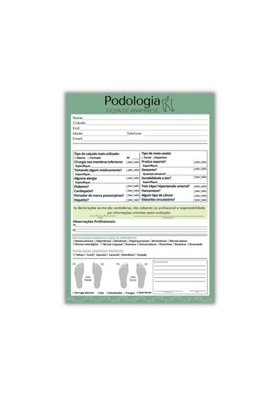 Imagem de 20 Ficha Bloco De Anamnese  Checklist Podologia CORES