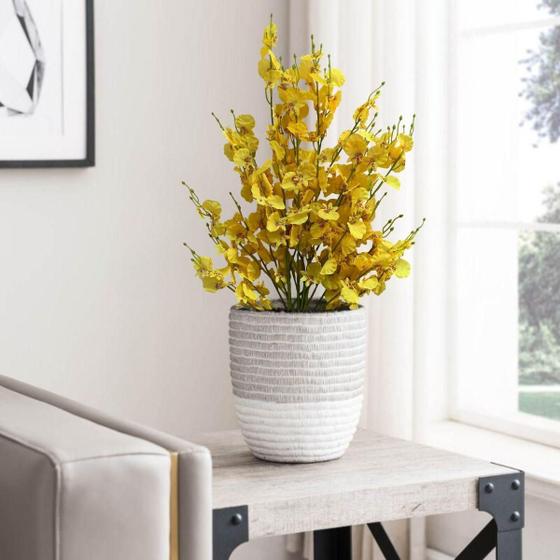 Imagem de 20 Galhos de orquídea artificial chuva de ouro enfeite para sala e quartos - DE8855