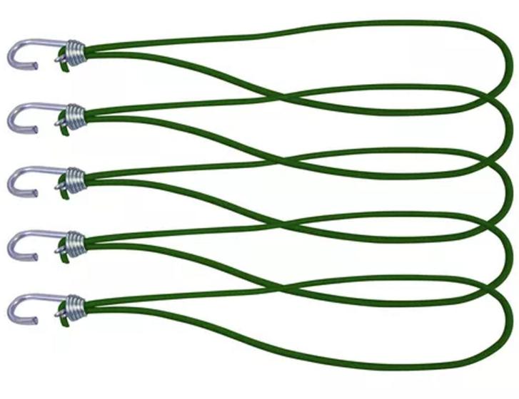Imagem de 20 Gancho Extensor Elastico Corda Verde Para Lona Caminhão