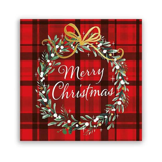 Imagem de 20 Guardanapos para Decoupage Ambiente Christmas Plaid Red