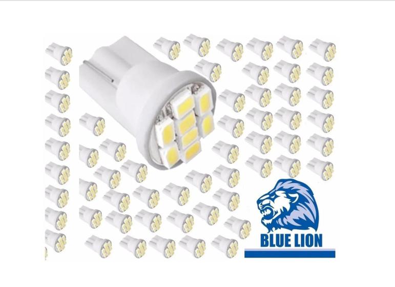 Imagem de 20 Lâmpada T10 8 Leds Smd Pingo Luz W5w 1026 Automotiva