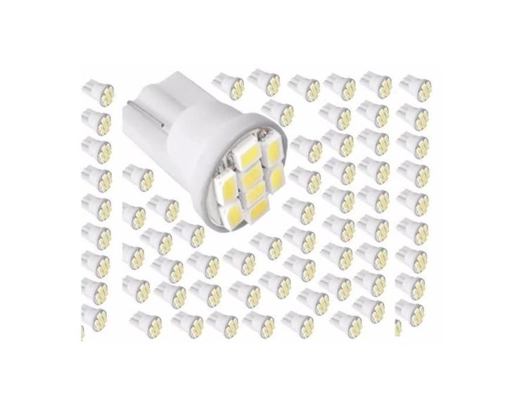 Imagem de 20 Lâmpadas Pingao T10-8 Leds Pingo Luz W5W 1026 Automotiva