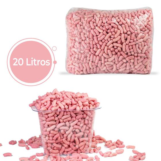 Imagem de 20 Litros Flocos De Proteção enchimento Biodegradável Rosa