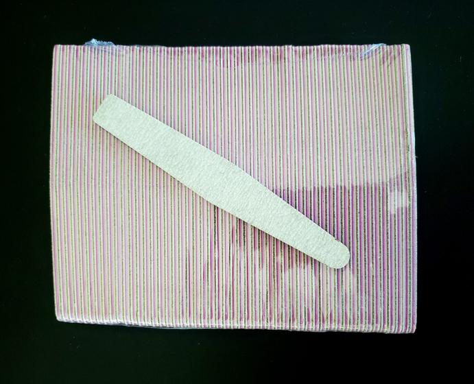 Imagem de 20 lixas 100/180 para manicure. Unhas de gel