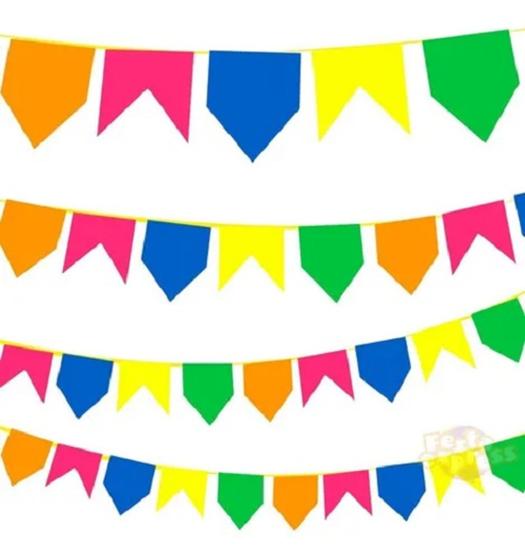 Imagem de 20 Metros Bandeirinha Plástico Decorativa Para Festa Junina