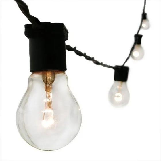 20 Metros Varal De Luzes Festão Cordão Soquete E27 Bivolt Menor preço em 20 Metros Varal De Luzes Festão Cordão Soquete E27 Bivolt