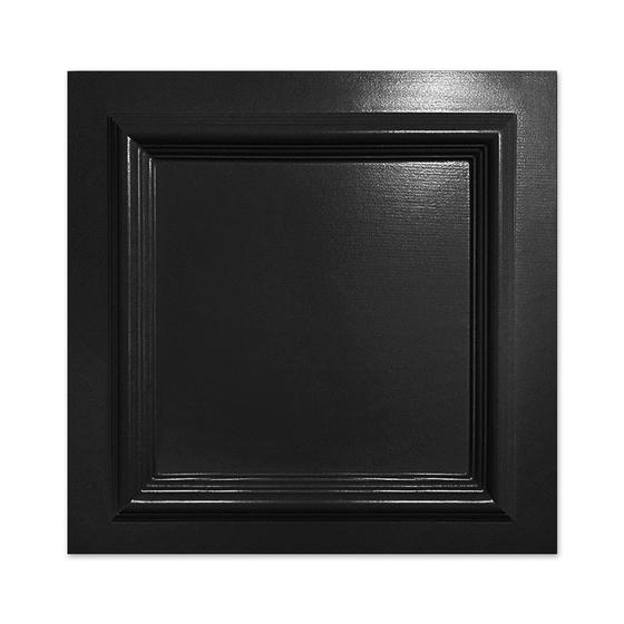 Imagem de 20 Placas 3D Decorativa Preta Revestimento Painel PVC Auto Relevo 50x50 Boiserie Premium