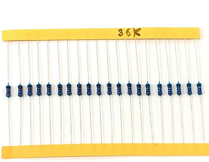 Imagem de 20 Resistor de Precisão 36K 1% 1/4W