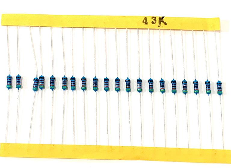 Imagem de 20 Resistor de Precisão 43K 1% 1/4W