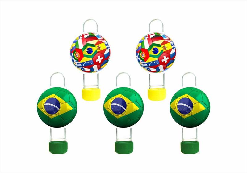 Imagem de 20 tubetes 13cm  para doces Copa do Mundo Brasil