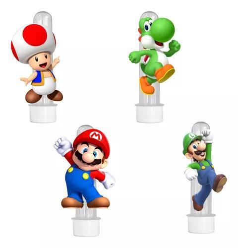 Imagem de 20 Tubetes 3d Personalizado Lembrancinha Super Mario