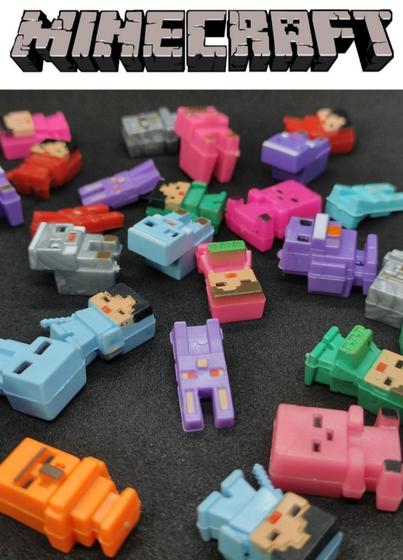 Imagem de 20 UN Brinquedos Minecraft Pequenos. Lembrancinhas para Festas Minecraft. (Avulso, sem capsula).