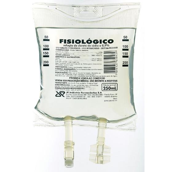 Imagem de 20 un soro solução fisiológica 0,9% 250 ml jp fluidoterapia