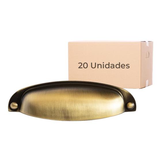 20 X Puxador Concha Gaveta Armário Colonial Rústico Móveis Menor preço em 20 X Puxador Concha Gaveta Armário Colonial Rústico Móveis
