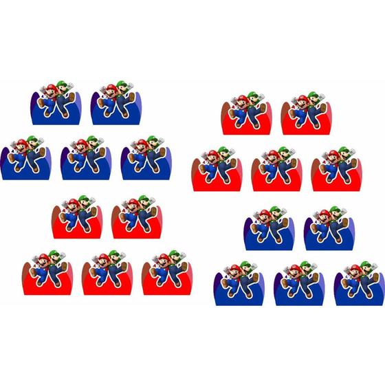 Imagem de 200 Forminhas 4 pétalas p/ doces Super Mario - Envio Imediato